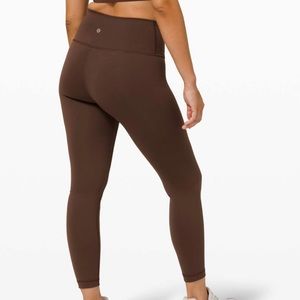 lululemon wunder train 25” size 6 brown earth